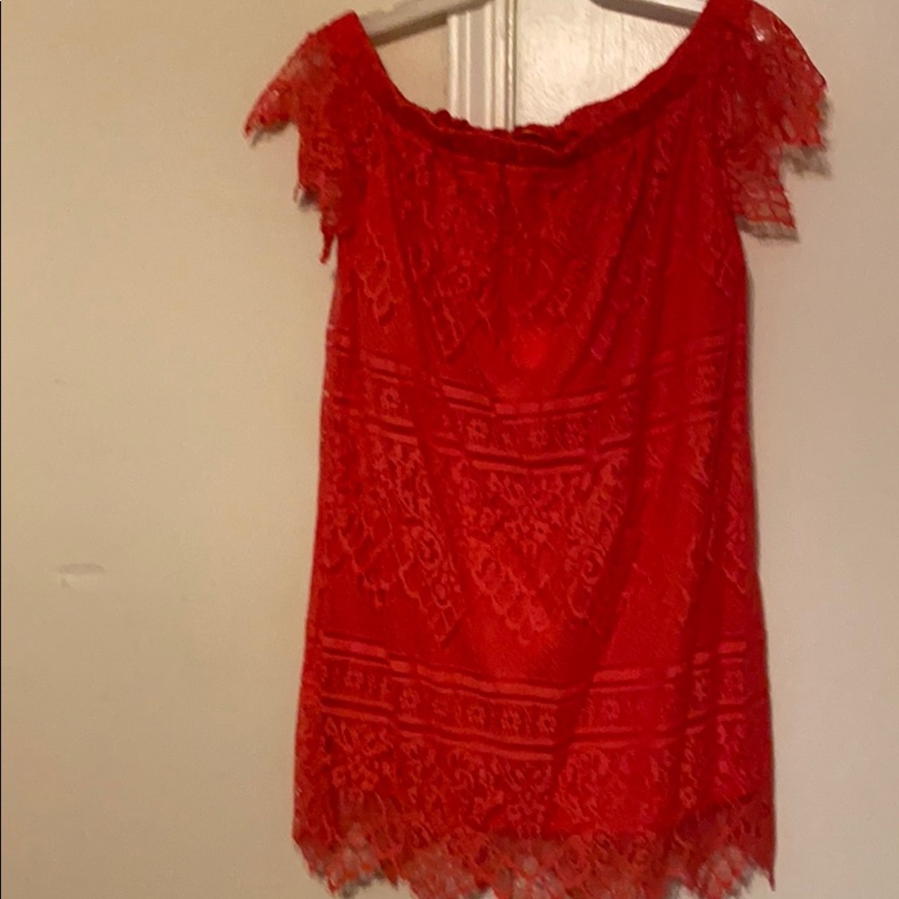 Lace off the shoulder dress